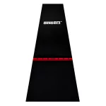 Covor darts cu linie de aruncare din lemn One80, latime 60 cm, negru, rosu
