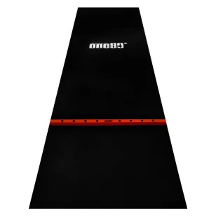 Covor darts cu linie din lemn ONE80 300x90cm, negru rosu