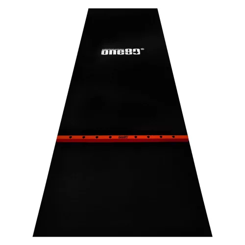 Covor darts cu linie din lemn ONE80 300x90cm, negru rosu