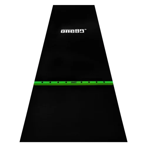Covor darts One80, linie de start din lemn, latime 90cm, negru-verde