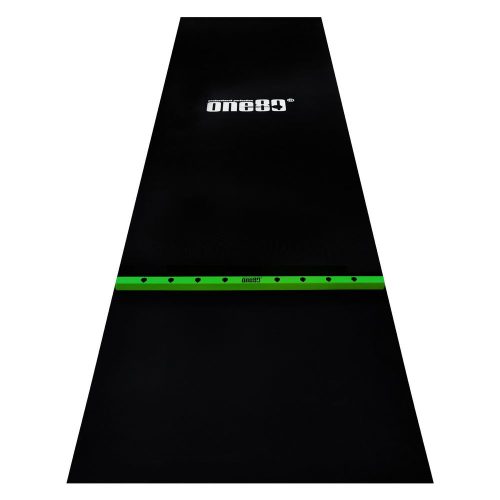 Covor darts One80, linie de start din lemn, latime 90cm, negru-verde
