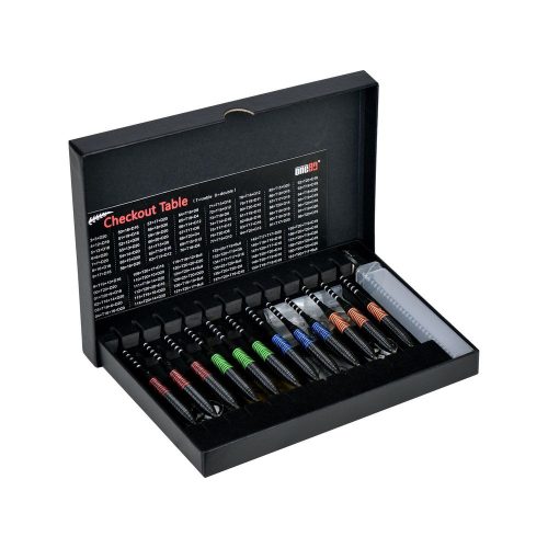 Set darts steel One80 Elmar Paulke, brass, 12 sageti + accesorii