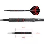 Set sageti darts steel One80 Mick Lacey Signature Dart 23.5g, 90% wolfram