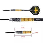 Set darts steel One80 Gunner III, 23g, 90% wolfram