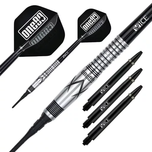 Set sageti darts soft ONE80 kaori Miura negru  20g, 90% wolfram