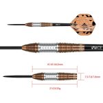 Set darts One80 Luxor Epsilon steel 23g 90% wolfram