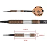 Set darts One80 Luxor Zeta soft 20g 90% tungsten