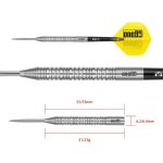 Set darts steel One80 Stefaan Henderyck 23g, 90% tungsten – editie ONE80JUNE2025