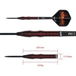 Set sageti darts One80 steel Wraith W02, 22g, 90% wolfram
