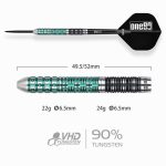 Set darts steel One80 Ludo Le Mat 22g, 90% tungsten