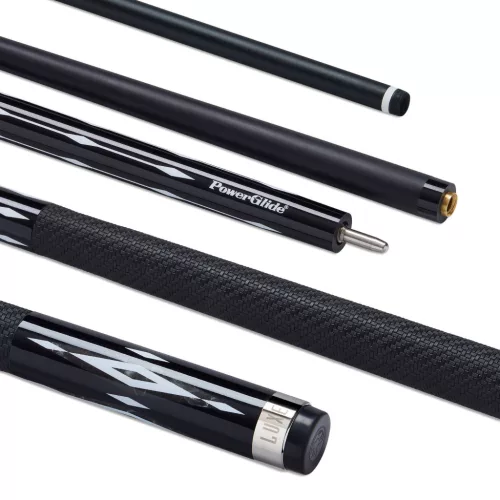 Tac biliard din doua bucati Power Glide Luxe carbon cu varf de 13mm