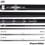 Tac biliard din doua bucati Power Glide Luxe carbon cu varf de 13mm