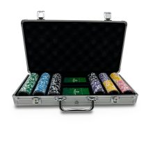   Set de poker, 300buc Ultimate, 11.5g cu doua pachete de carti poker
