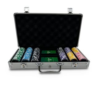 Set de poker, 300buc Ultimate, 11.5g cu doua pachete de carti poker