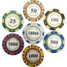 Set poker, 500 buc Monte Carlo Premium, 14g, cu numere mari, cu 2 pachete de carti 100% plastic