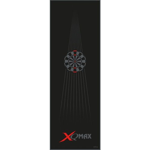 Covor darts moale XQ Max, negru-rosu, 237cm x 80cm