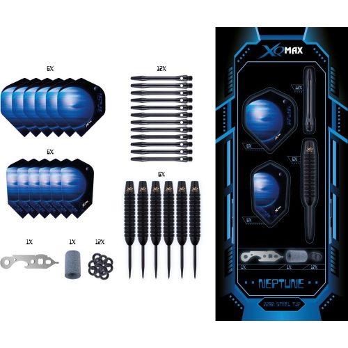 Set sageti darts steel XQ Max Neptune Dual, 22g, brass, doua seturi