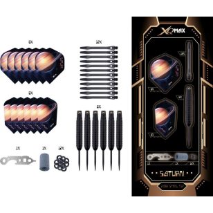   Set sageti darts steel XQ Max Saturn Dual 24g, brass, 2 seturi