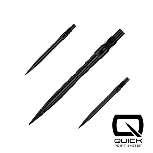 Varf darts Harrows Quick Point Micro Grip negru, 30mm