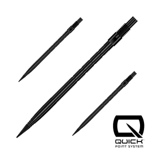 Varf darts Harrows Quick Point Micro Grip negru, 40mm