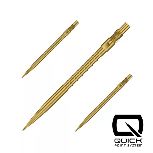 varf darts Harrows Quick Point HM Grip auriu, 35mm