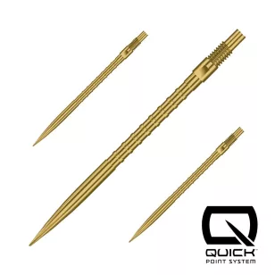Varf darts Harrows Quick Point HM Grip auriu, 40mm