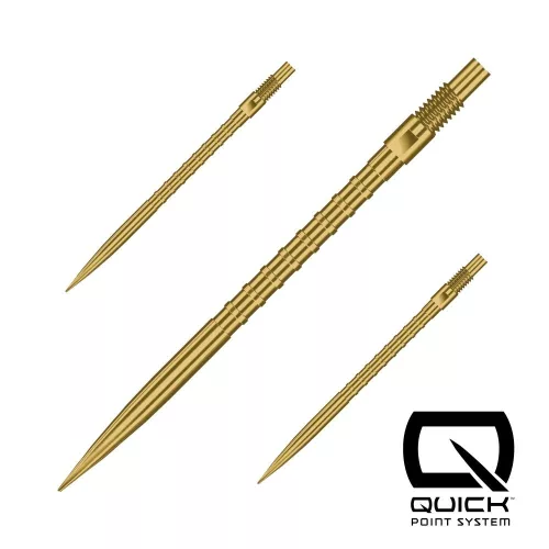 Varf darts Harrows Quick Point HM Grip auriu, 40mm