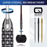 Varf darts Harrows Quick Point HM Grip auriu, 40mm