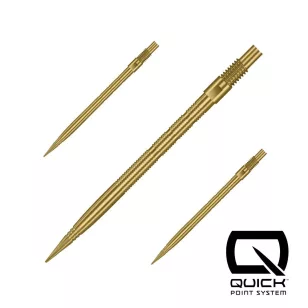 Varf darts Harrows Quick Point Micro grip auriu, 35mm
