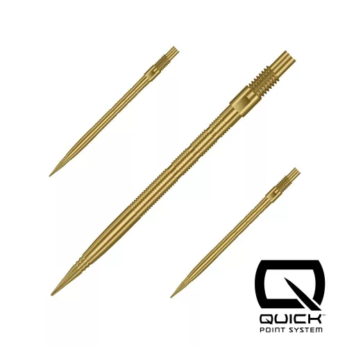 Varf darts Harrows Quick Point Micro grip auriu, 35mm