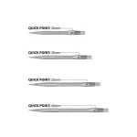 Varf darts Harrows Quick Point HM Grip argintiu, 26mm