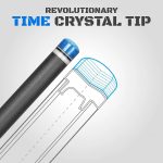 Varf biliard adeziv Rhino Crystal, piele stratificata 14mm, Medium