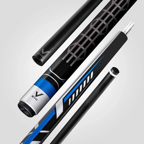 Tac biliard Pool Rhino EVO Velocity Blue cu varf din carbon 12,5mm