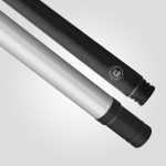 Tac biliard Pool Rhino G-L Silver Metallic cu varf din carbon 12,5mm