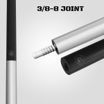 Tac biliard Pool Rhino G-L Silver Metallic cu varf din carbon 12,5mm