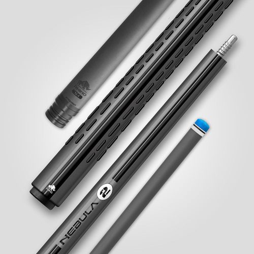 Tac biliard Pool Rhino Nebula 2 Charcoal Gray cu varf din carbon 12,4mm
