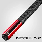Tac biliard Nebula 2 Crimson Red cu varf carbon 12.4mm Sport Wrap