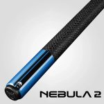 Tac biliard Rhino Nebula 2 Sky Blue cu varf carbon 12.4mm Sport Wrap