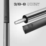 Tac biliard Pool Rhino Nebula 2 Silver Metal cu varf din carbon 12,4mm