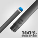Tac biliard Pool Rhino Nebula 2 Silver Metal cu varf din carbon 12,4mm