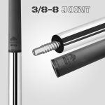 Tac biliard Pool Rhino Nebula 2 Pure White cu varf din carbon 12,4mm