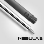 Tac biliard Pool Rhino Nebula 2 Pure White cu varf din carbon 12,4mm