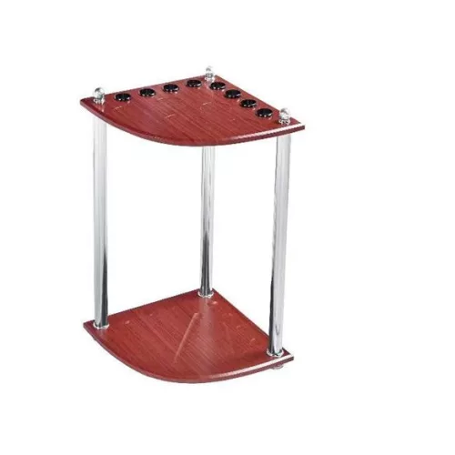 Suport de colt pentru 8 tacuri biliard, model lemn