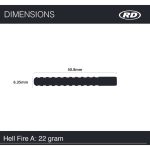 Set sageti darts RedDragon steel Hellfire A 22g, 80% wolfram