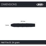 Set sageti darts RedDragon steel Hellfire B 24g, 80% wolfram