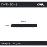 Set sageti darts RedDragon steel Swingfire 1, 80% wolfram, 22g