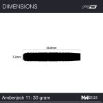 Set sageti darts Red Dragon steel Amberjack 11, 90% wolfram, 30g