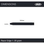Set sageti darts RedDragon steel Razor Edge, 85% wolfram, 20g