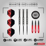 Set sageti darts steel Red Dragon Darts 50 Years Hexoset 3, 25g, 85% wolfram