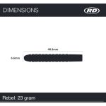 Set sageti darts RedDragon steel Rebel, 90% wolfram, 23g